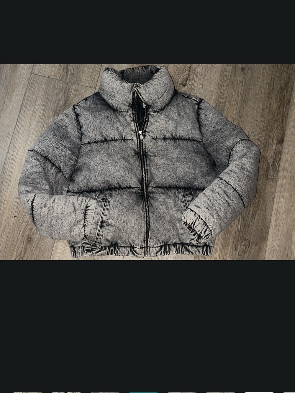 Women’s Gray Puffer Jacket - Short Quilted Winter Coat